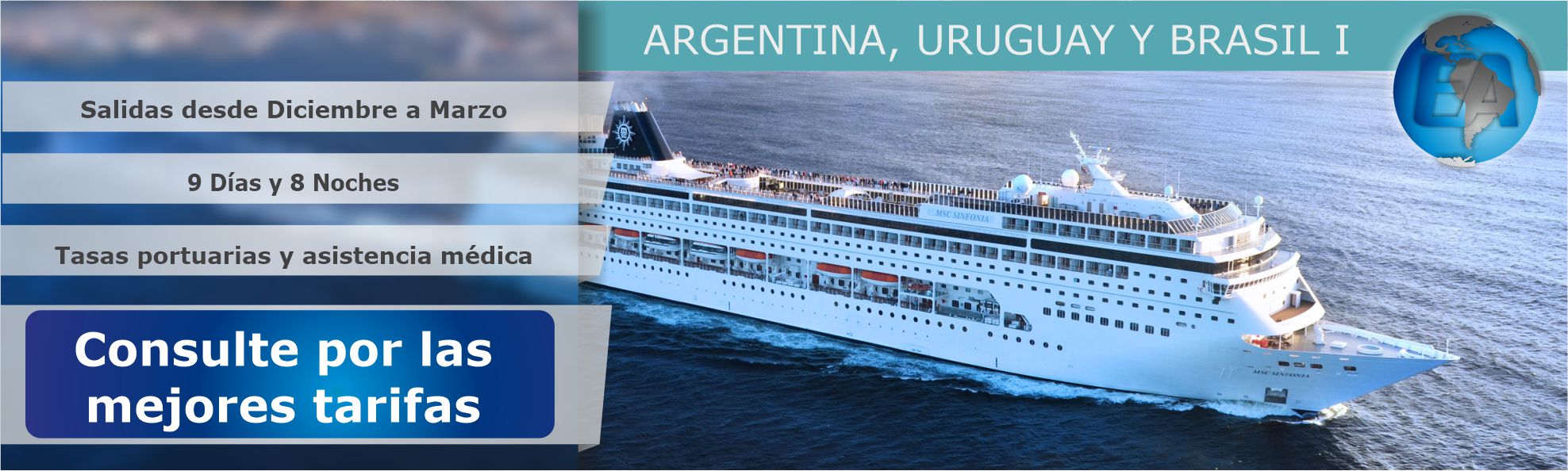 Argentina, Uruguay y Brasil 8 noches